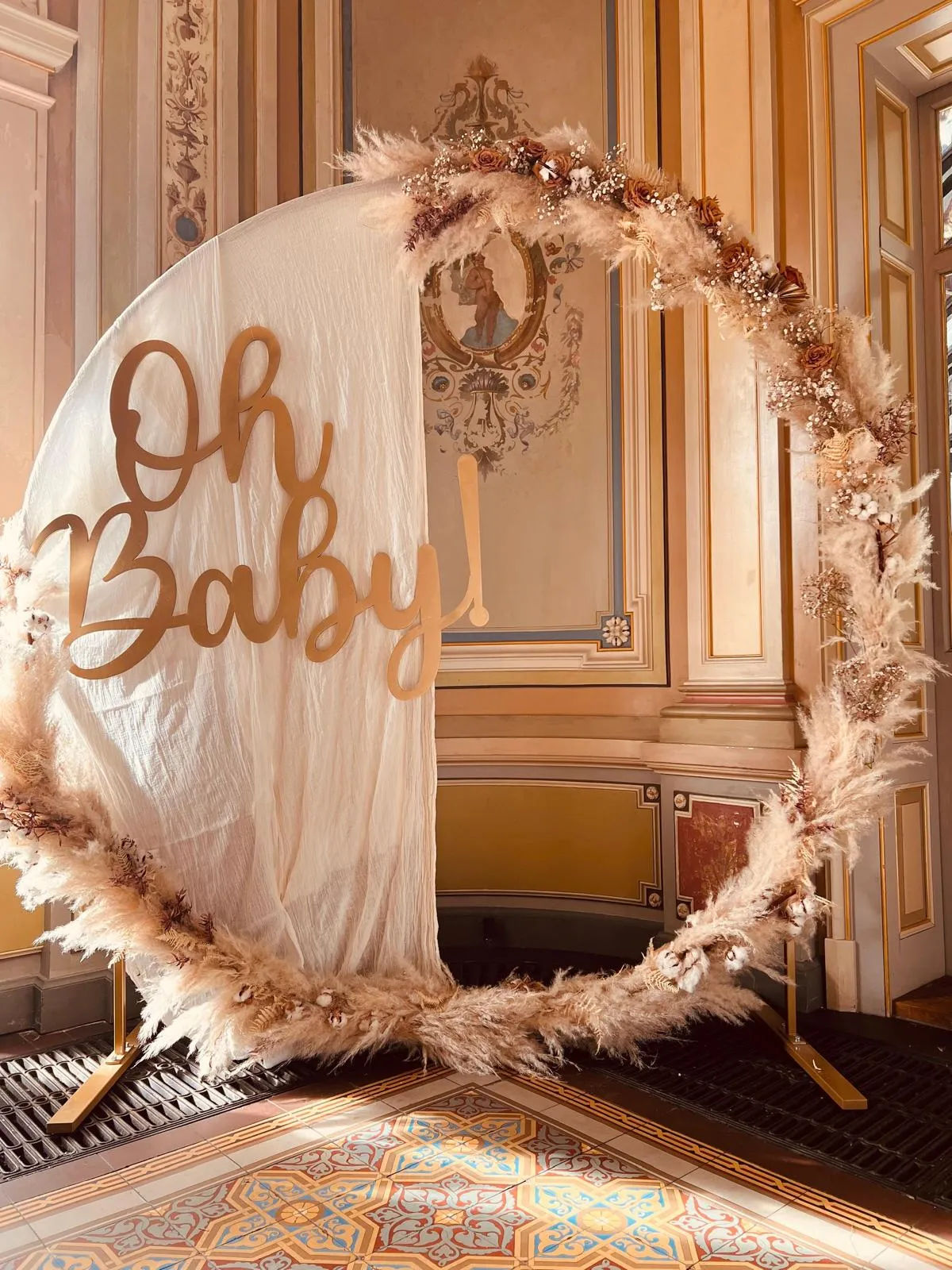 "Oh Baby"-Bogen mit Pampasgras